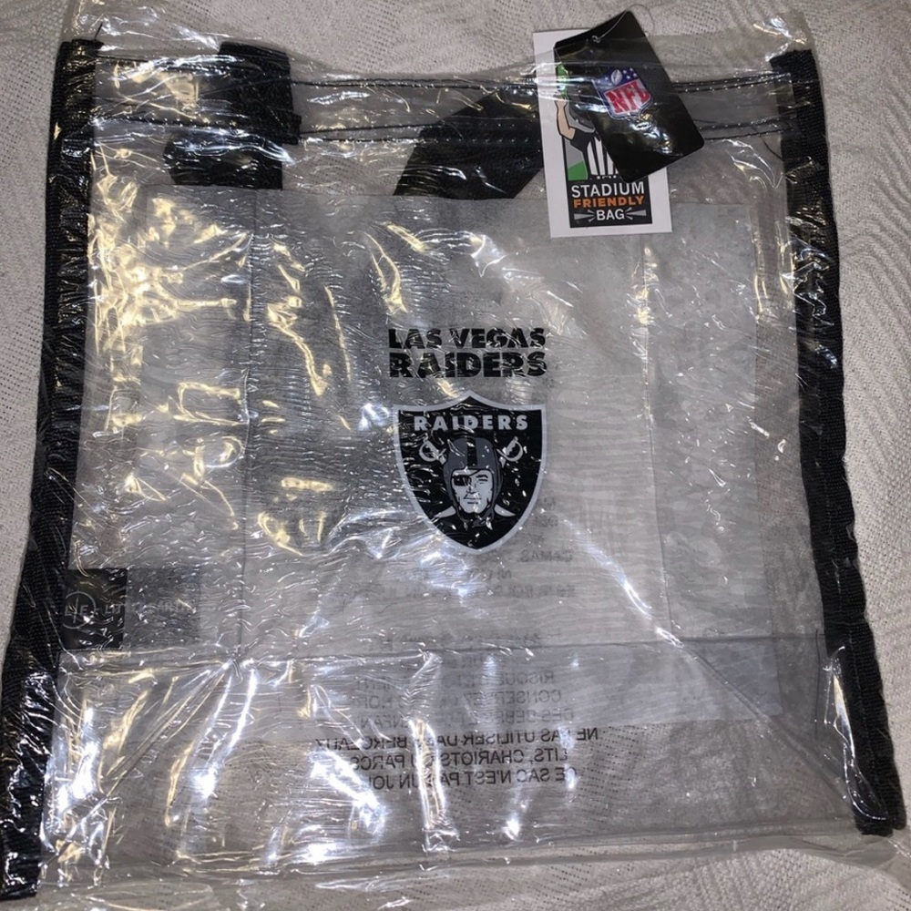 NWT Las Vegas Raiders Clear Stadium Bag